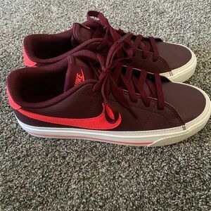 Nike Womens Burgundy and Red Sneakers